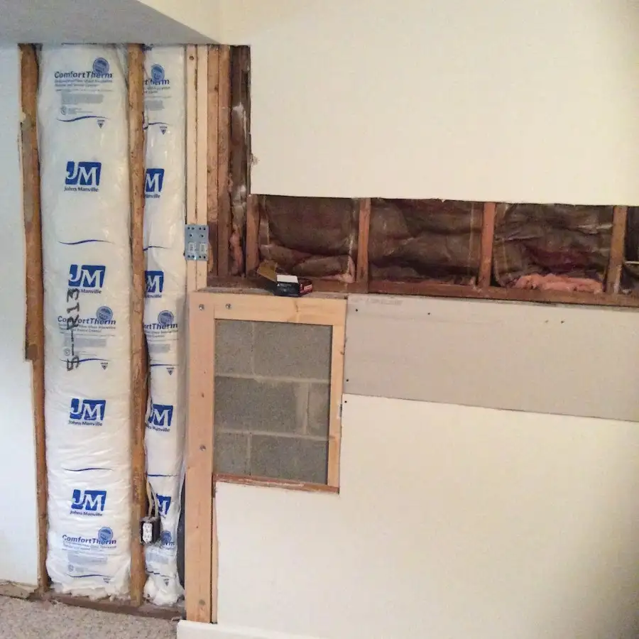 Wall insulation replacement during Structural Drying in Milford Mill